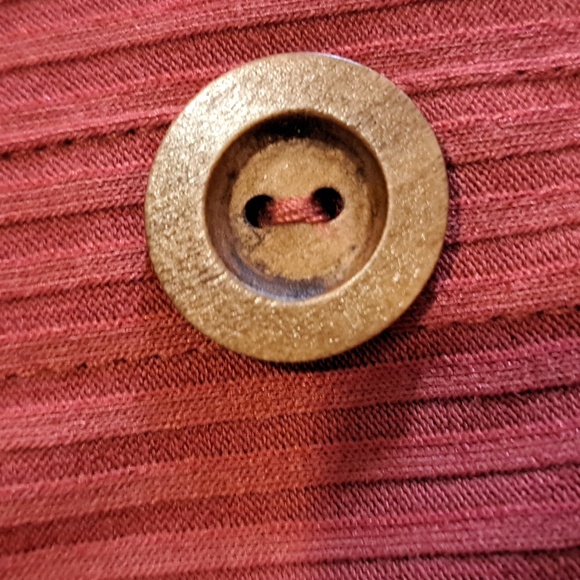 Full Circle Trends Ribbed Off Shoulder Button Front Bodycon Midi Dress Rust L - Picture 4 of 10